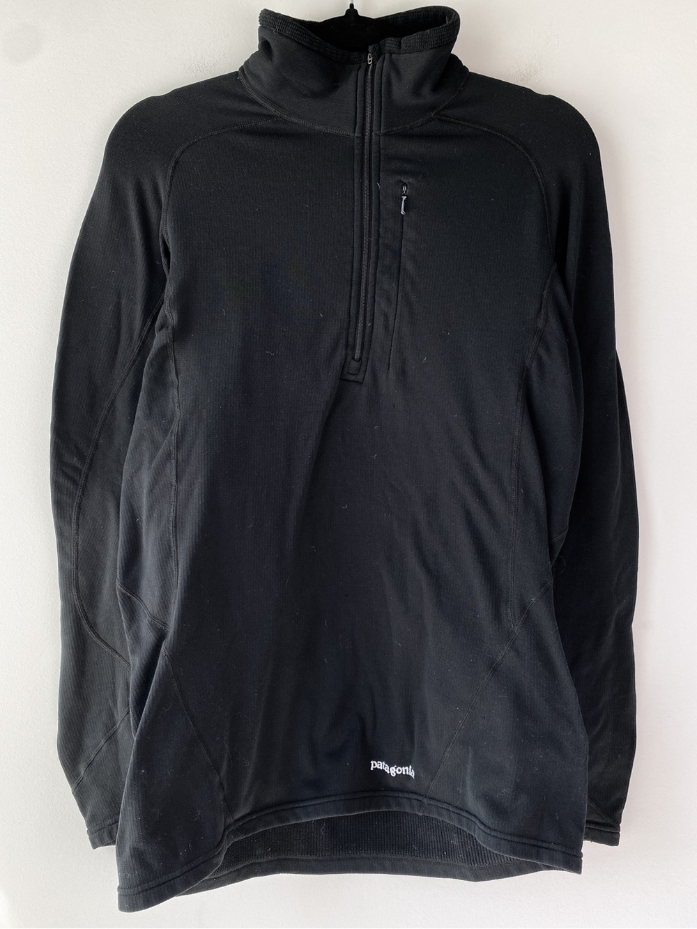 Patagonia Mens Capilene 4 Zip Neck Pullover S Black 43460 Gorpcore Outdoor Layer